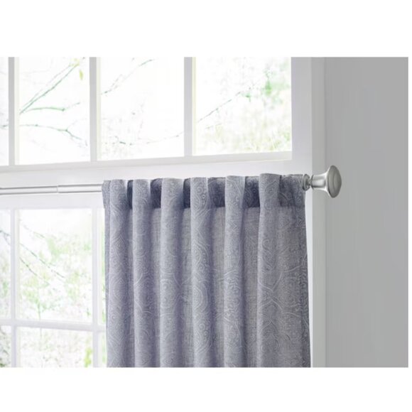 allen + roth 84-in Gray Block Room darkening Interlined Back tab Single curtain - Picture 3 of 4